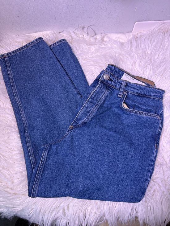 rag & bone Cropped High-Rise Blue Denim Jeans - Picture 5 of 9